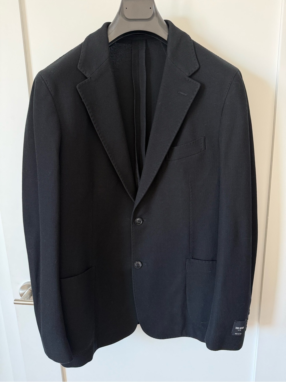 Todd Snyder Knit Black Men's Two-Button Sport Coat